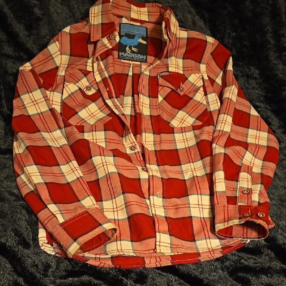 DIXXON Red and White Madison flannel